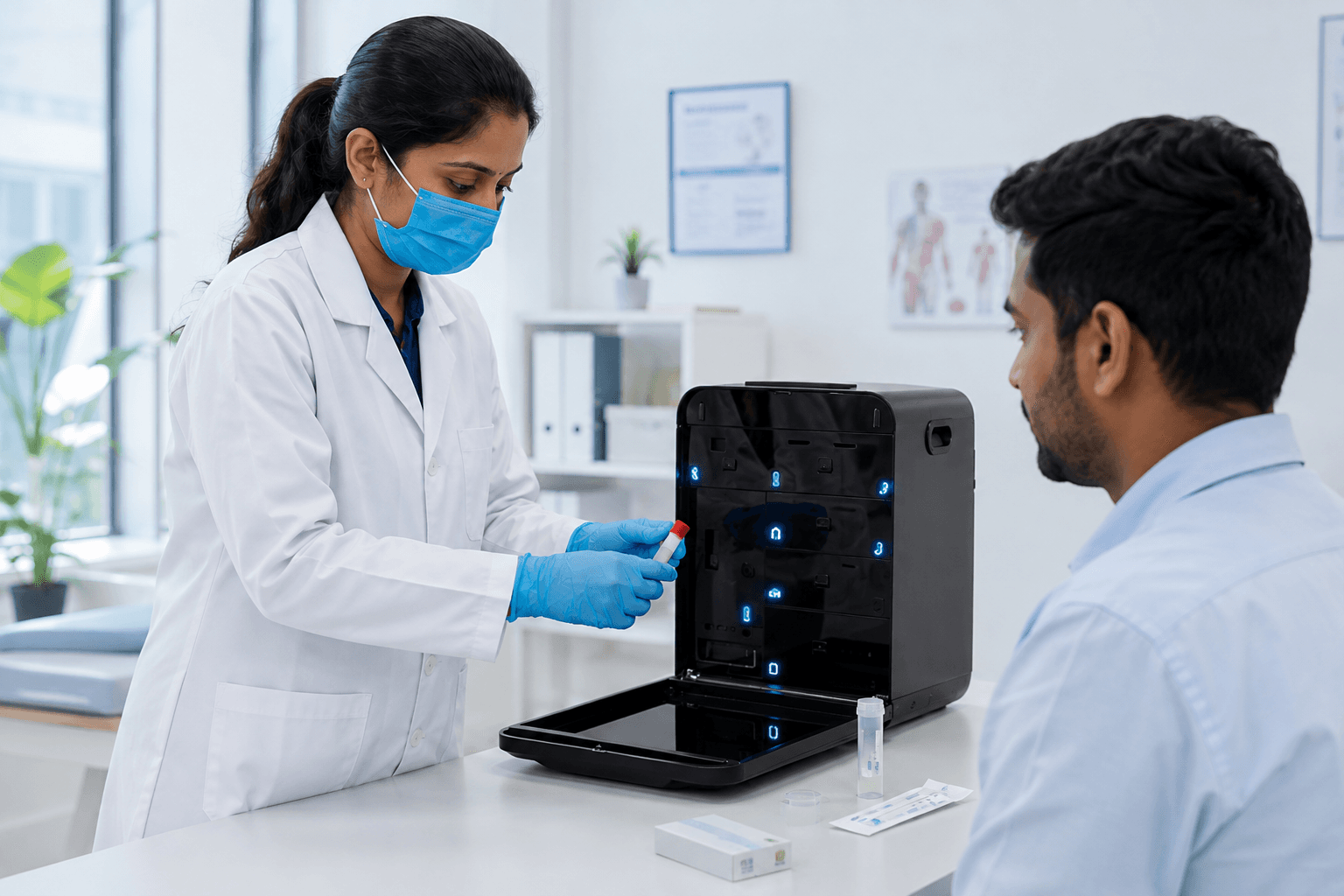 VitalZ-Pro portable diagnostic system in use during point-of-care screening