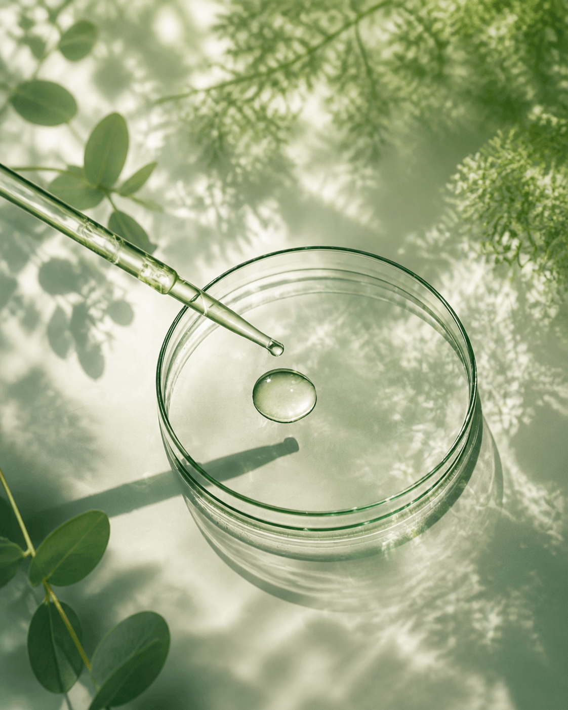 A pipette positioned above a research culture dish